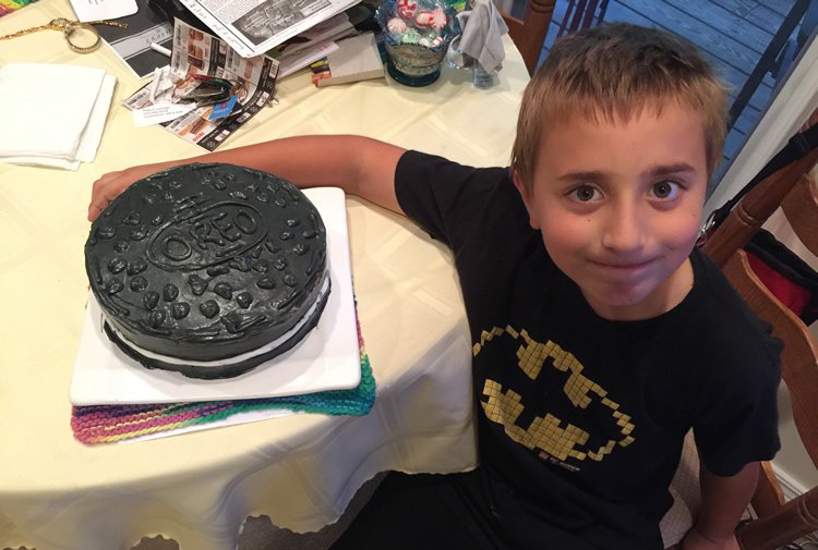 Here's Camden with his OREO birthday cake (made by my lovely wife).